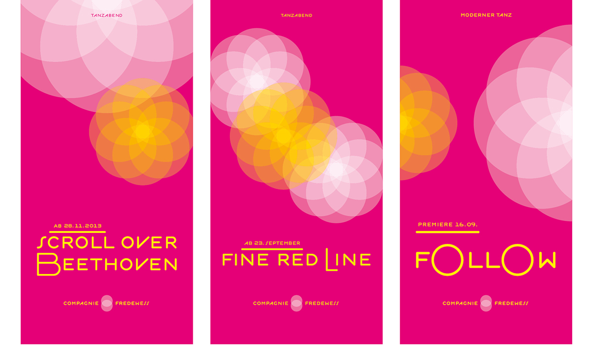 Adobe Portfolio branding  Corporate Design dance company colorful geometric minimalistic neon brown pink red