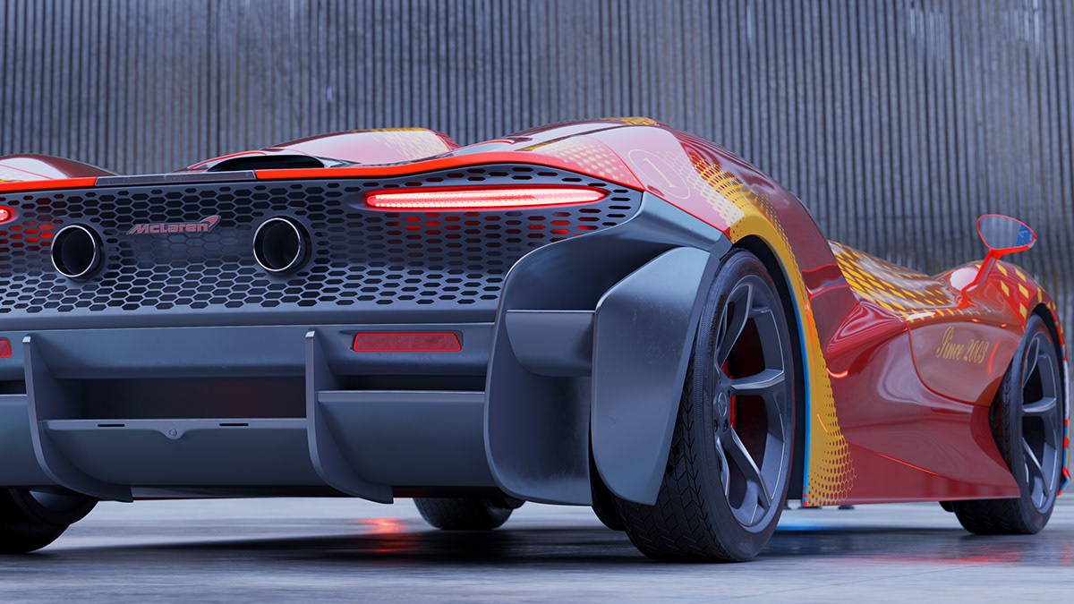 automotive   product design  visualization 3D car creative 3d art CGI car design McLaren
