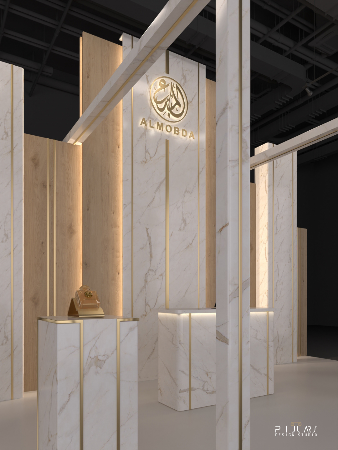 3D booth booth design booths corona design Exhibition  interior design  Render Stand