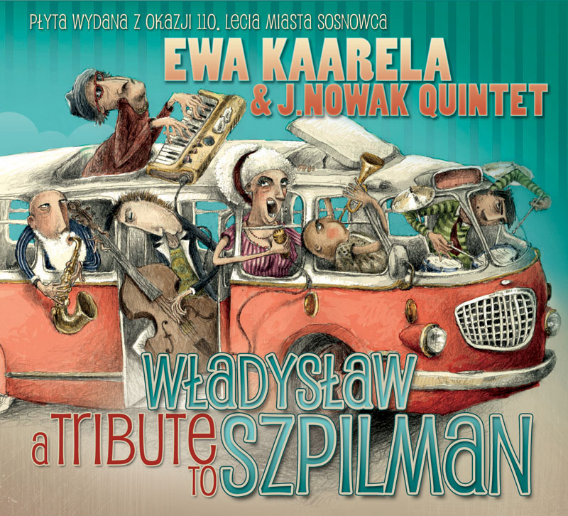 szpilman digipack Project cd cover  drawing bus quintet jazz kowal  kaarela