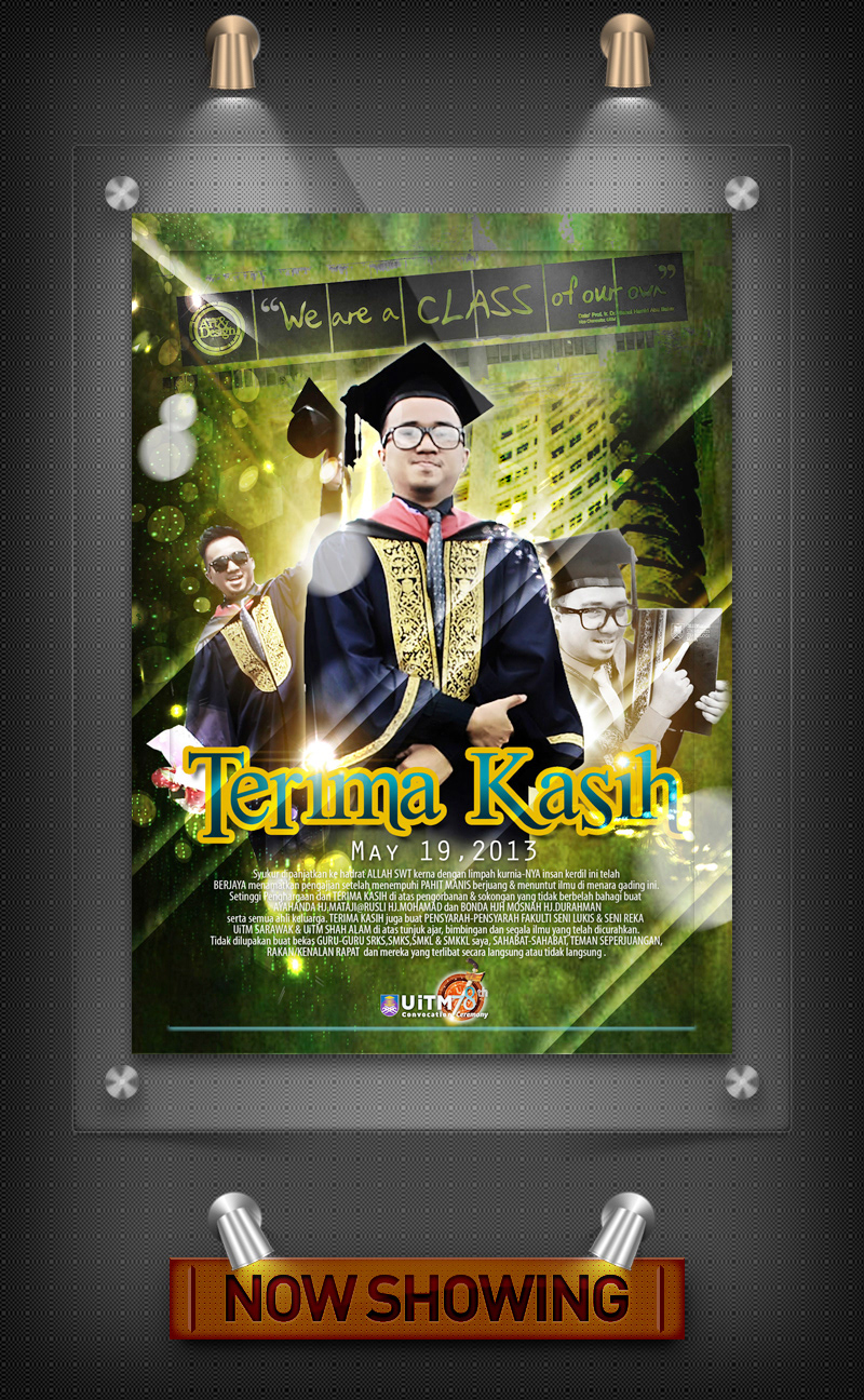 poster UiTM Malaysia  sarawak personal project  Convocation