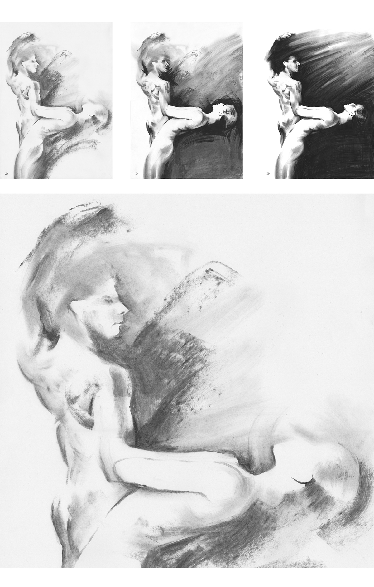 Paul Davenport figurative emotive pose shadowtwister shadow light supple couple movement formation stretch