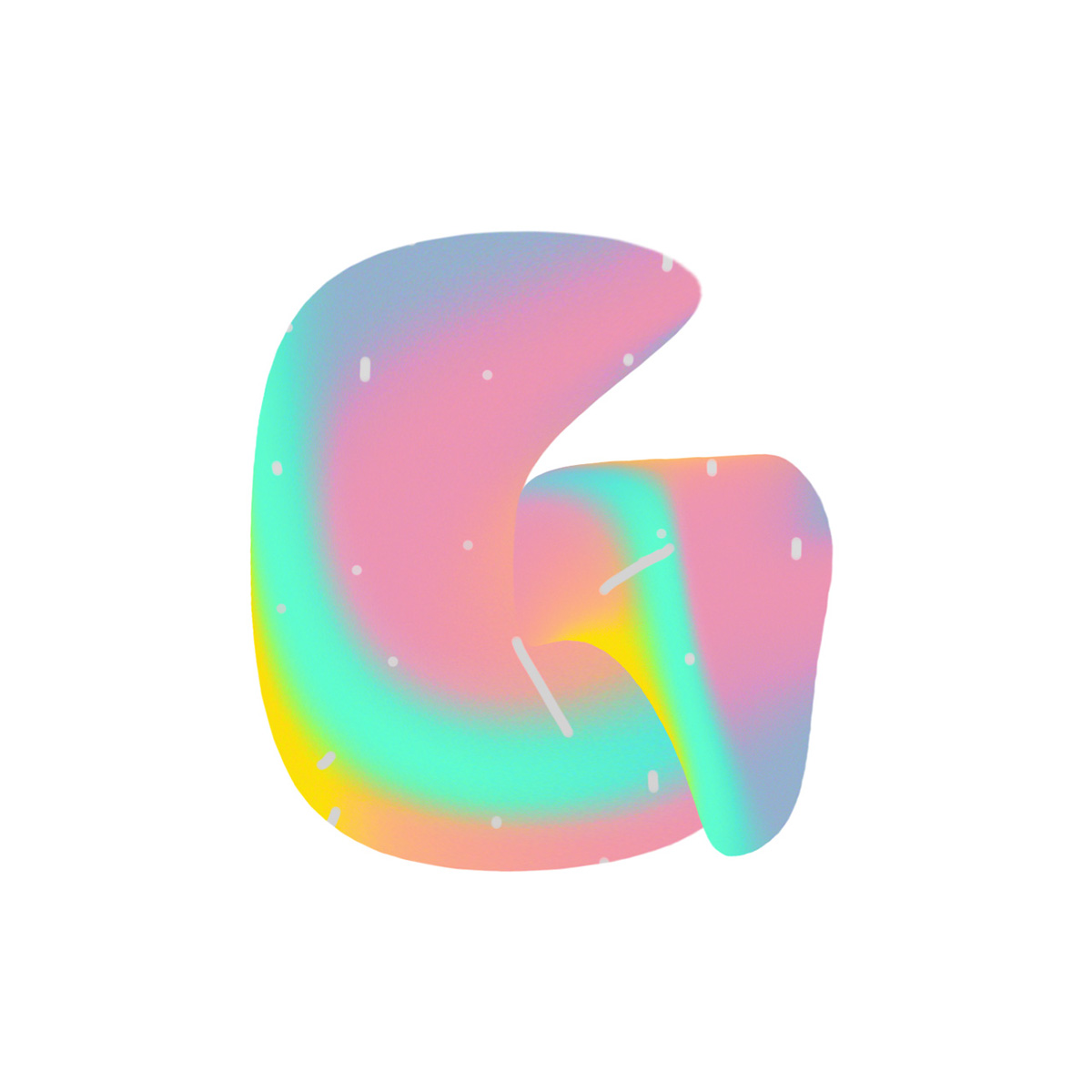 36daysoftype letters gradient molding modificated blending 36daysoftype04 type letter