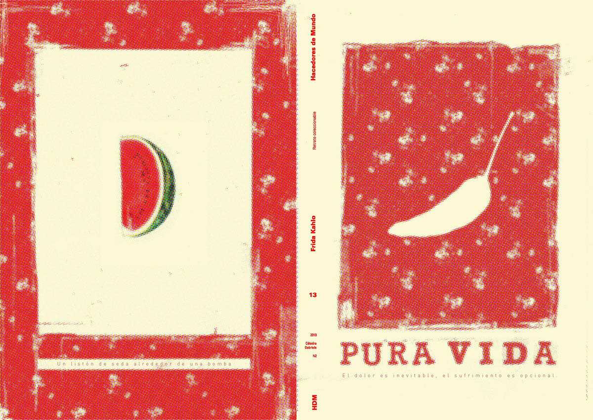 Frida Kahlo ayelen mortensen collage diseño gráfico editorial editorial design  graphic design 