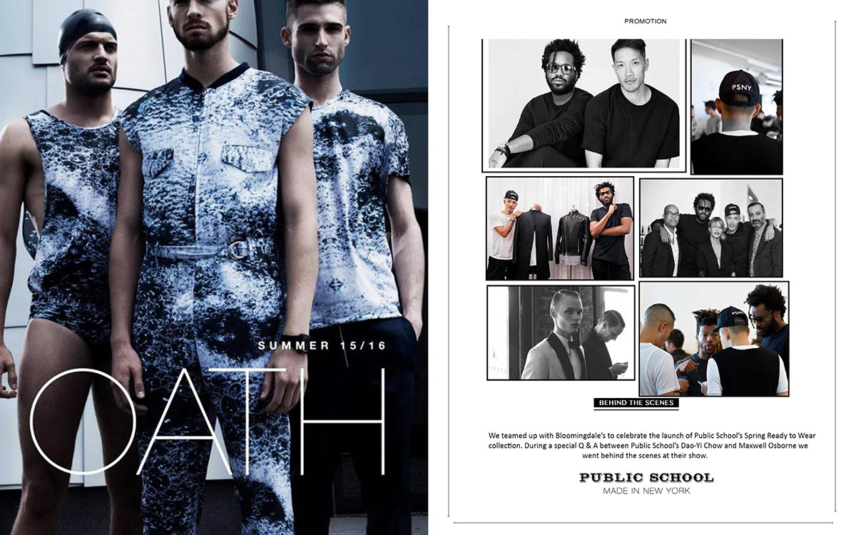 magazine Layout design details Menswear