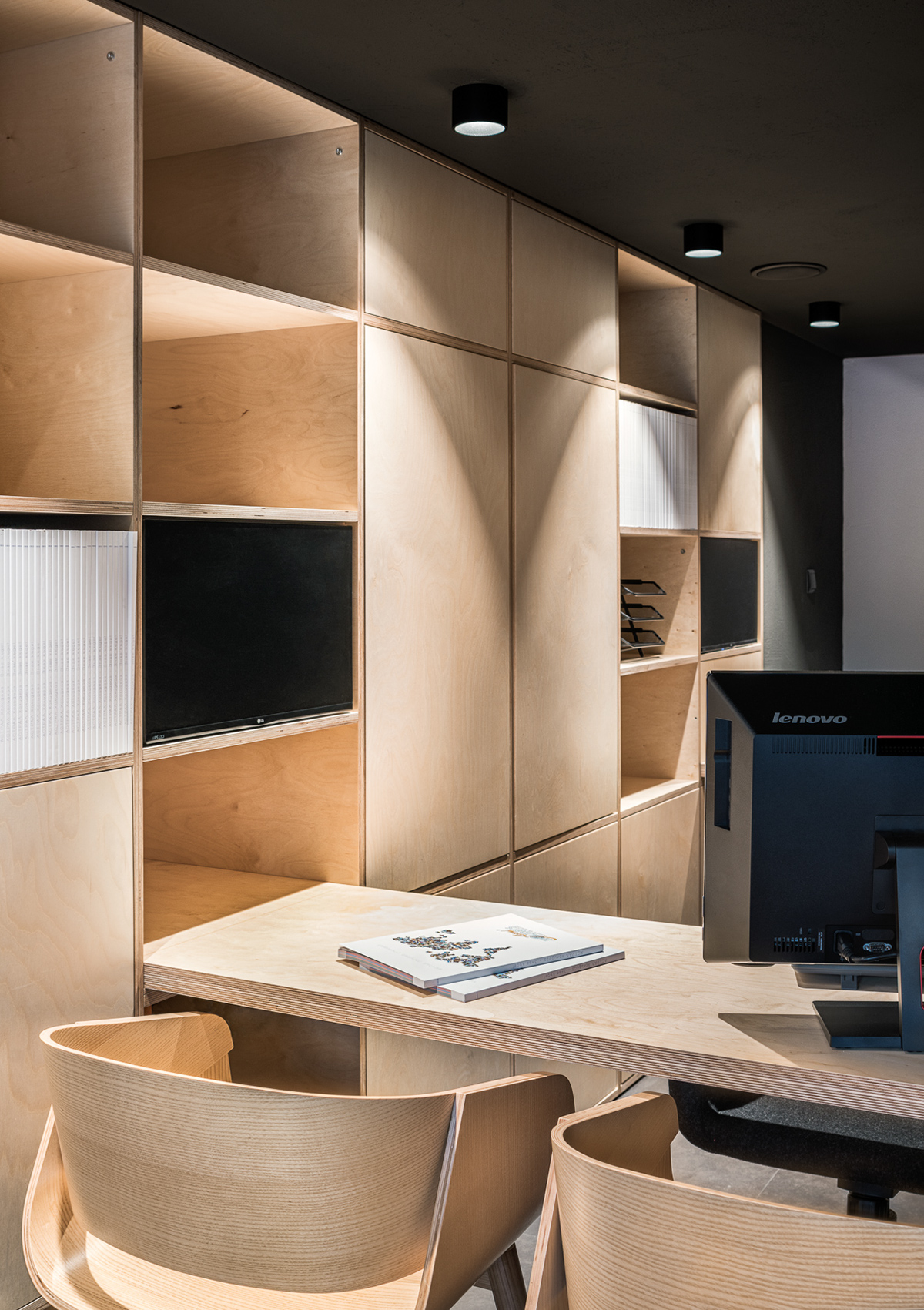 Office workspace black Interior Beech Travel