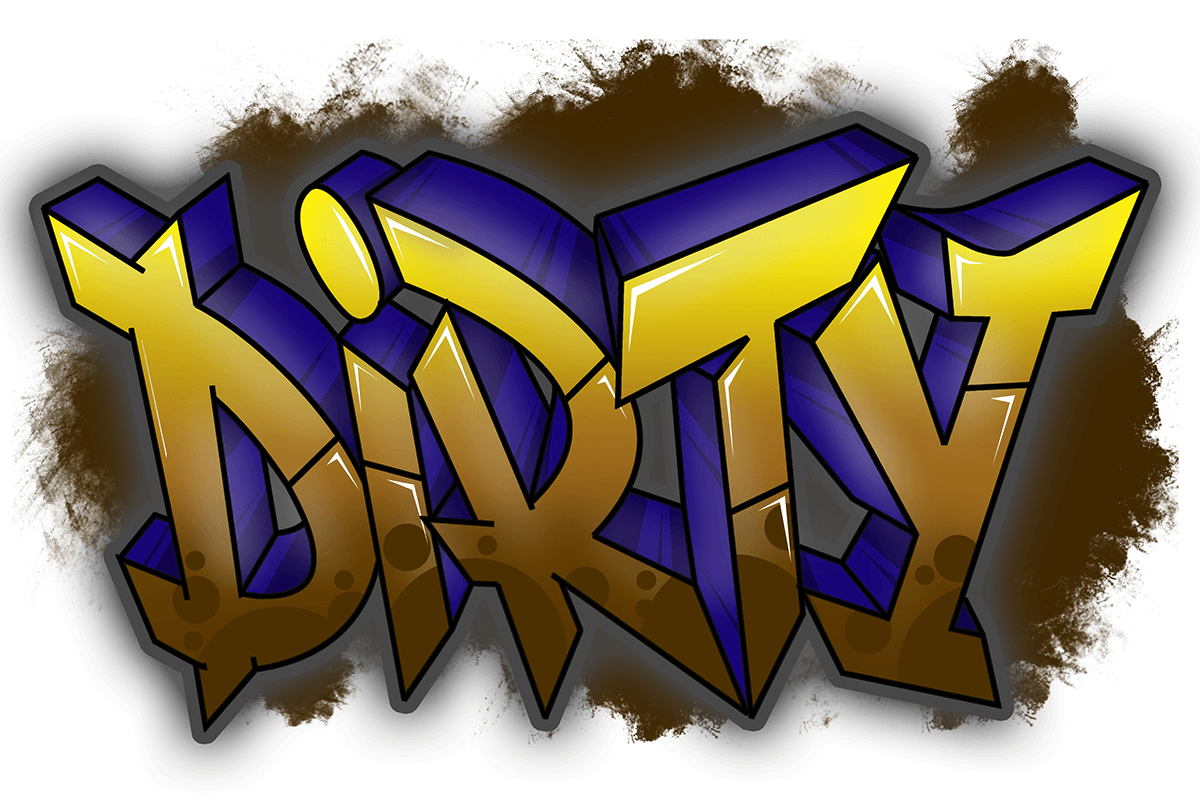 'dirty' graffiti oldschool letters