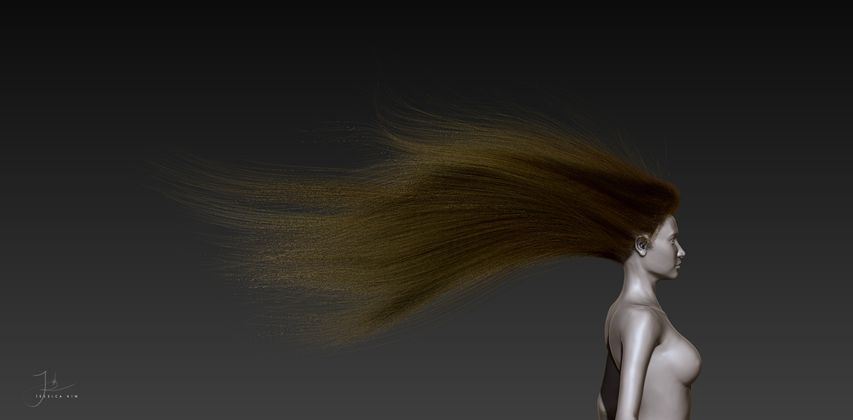 art 3D Zbrush hair