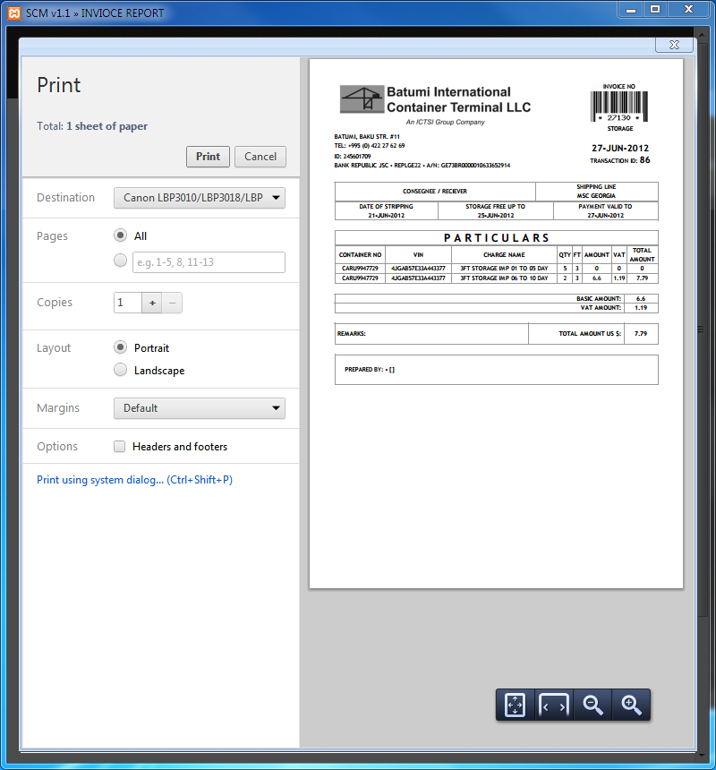 BICT app development web based application user interface Production calculation car  parking