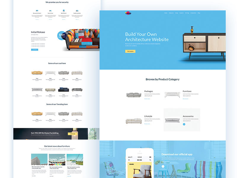 Web Design  web site landing page e-commerce corporate product Travel agency psd digital