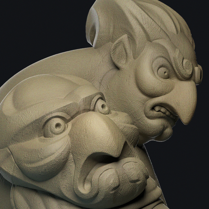 tengu Zbrush Maya sculpture Character design