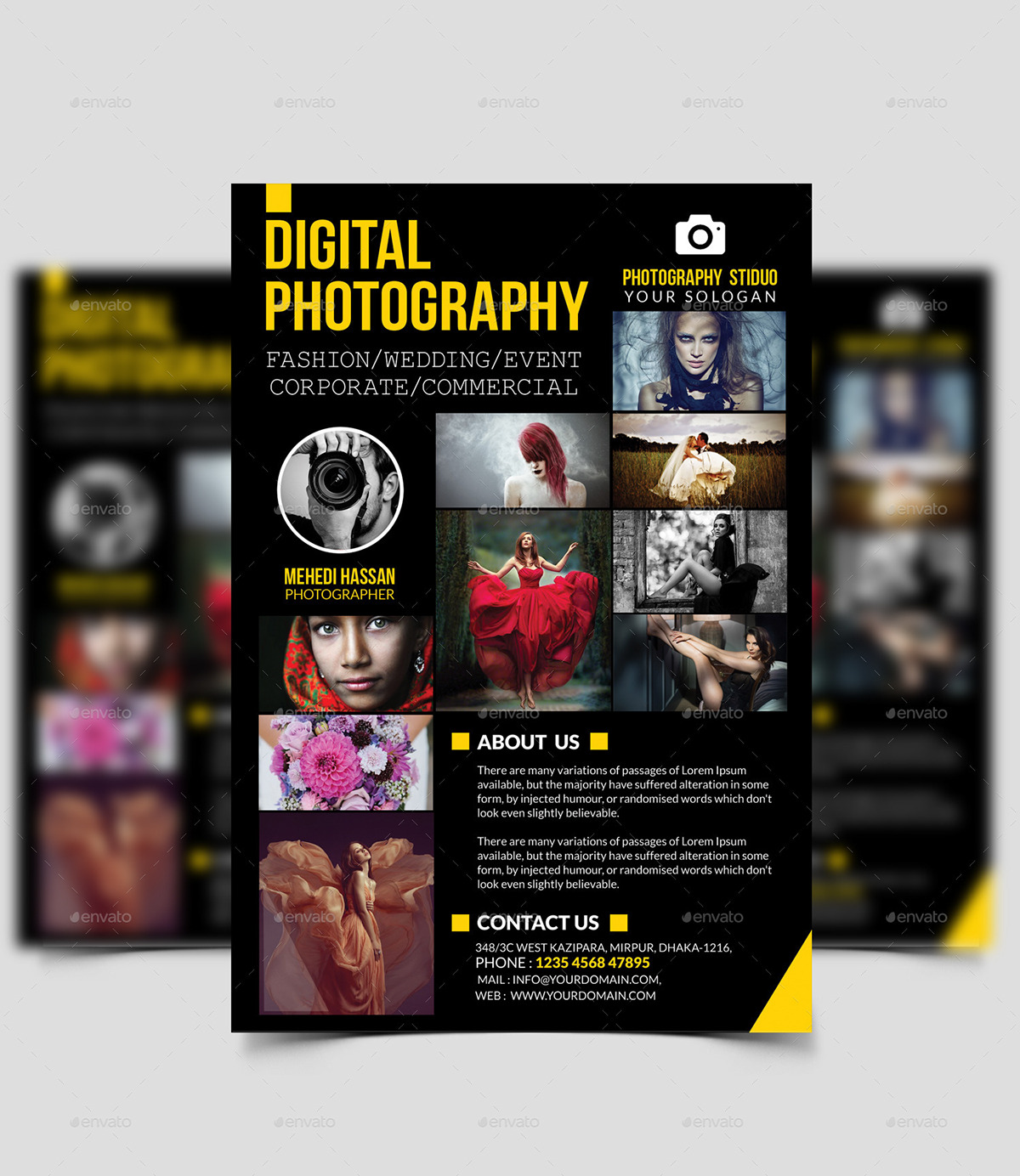 black camera creative Digital photography flyer dj DVD party flyer Photography  business card
