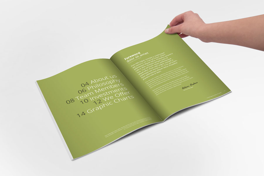 ANNUAL report brochure business business brochure corporate Design Templates download financial free graphicriver green icons InDesign template