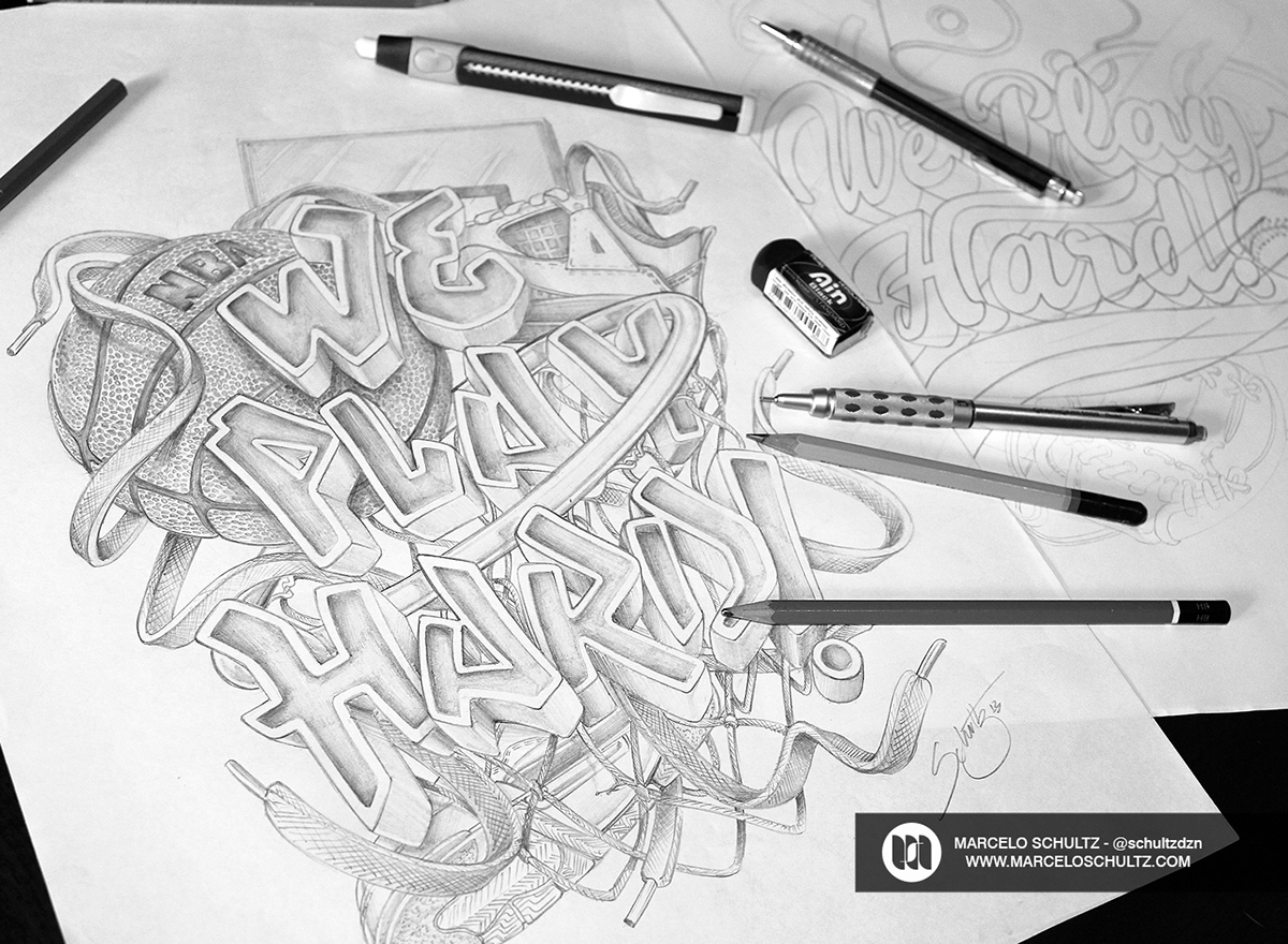typo lettering desenho Ilustração handmade font fonts tipographic paper pencil sketchbook schultz Behance instagram