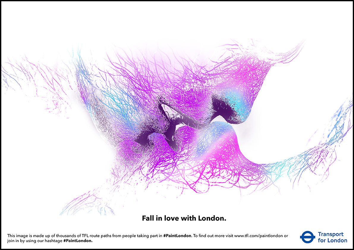 tfl paint London social canvas hashtag art digital campaign
