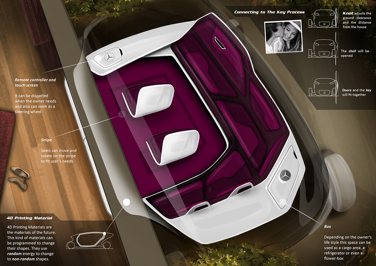 concept design futuristic design mercedes Autonomous vehicle
