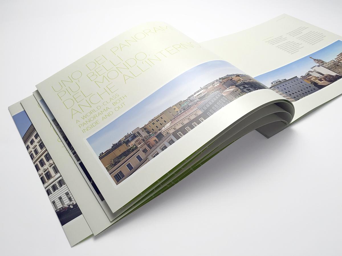 brochure Singer binding print printdesign building brochure type design