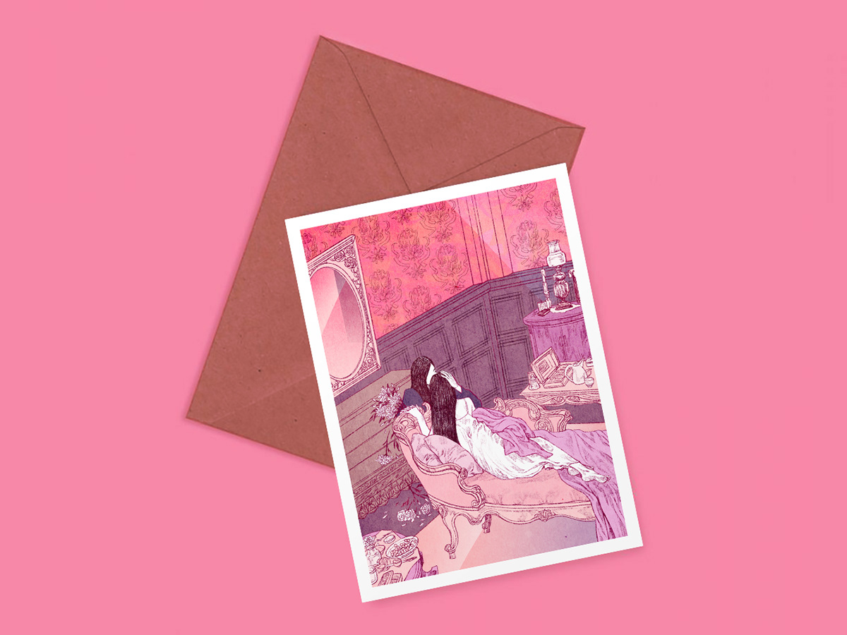 bookcover bookillustration couple Love loveislove pink postcard valentine valentinesday LGBTQ