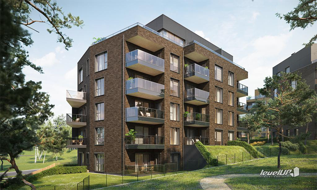 terrace luxury apartments pines vray archviz Render Vizualization vizualizacijos pusu terasos rendering CG