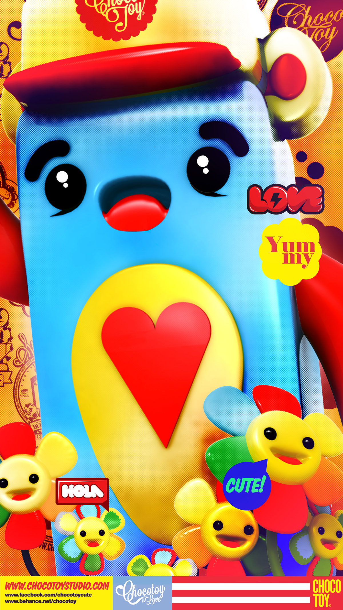 Love cute vector color 3D pasion God artes venezuela kawaii sweete choco toy