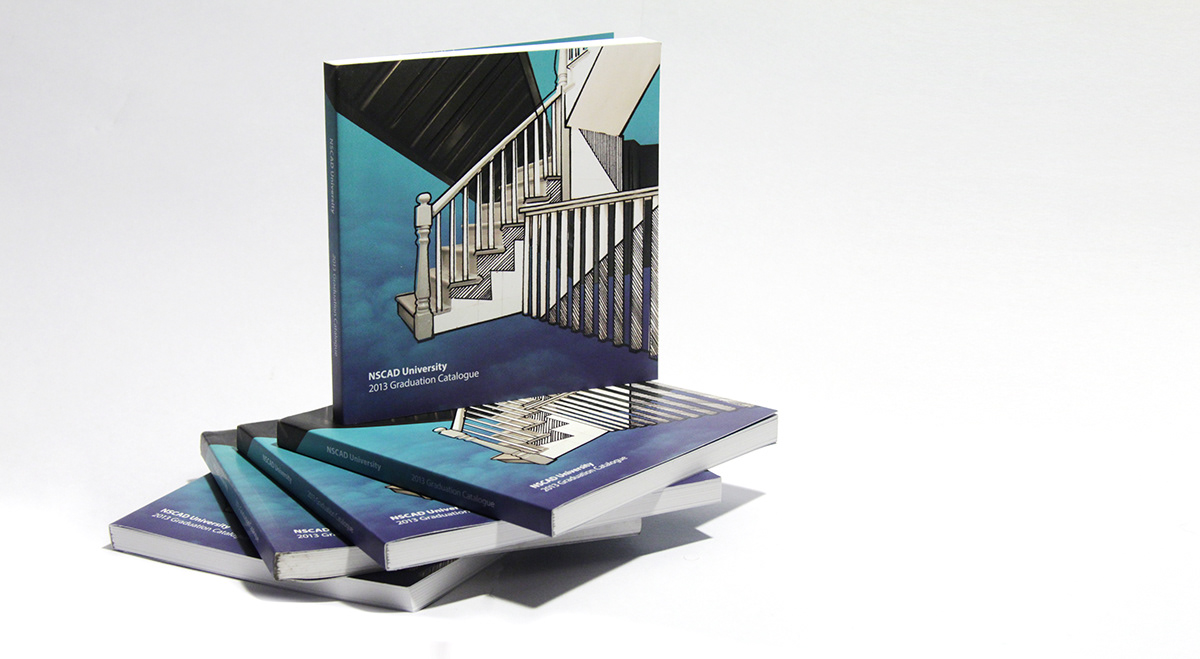 blue book graduation NSCAD halifax art school nova scotia stairs University hand drawn Catalogue art Collection