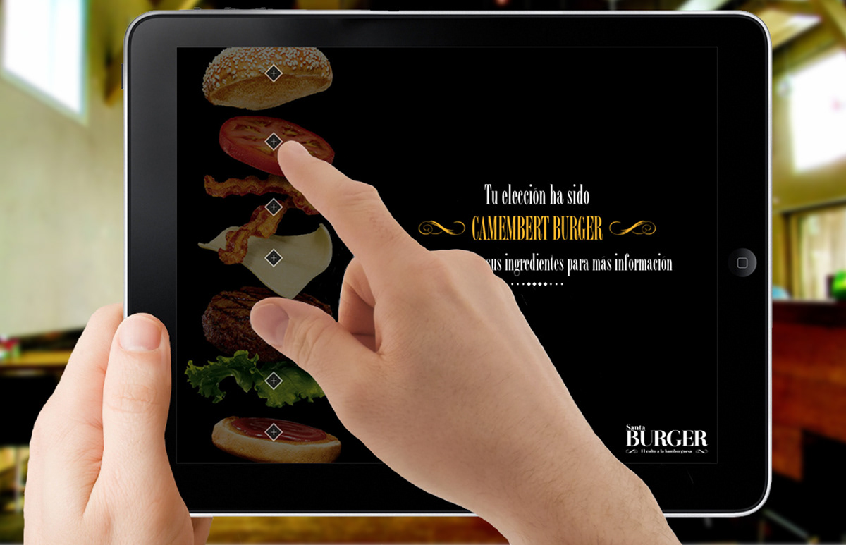 iPad menu Interface interactive