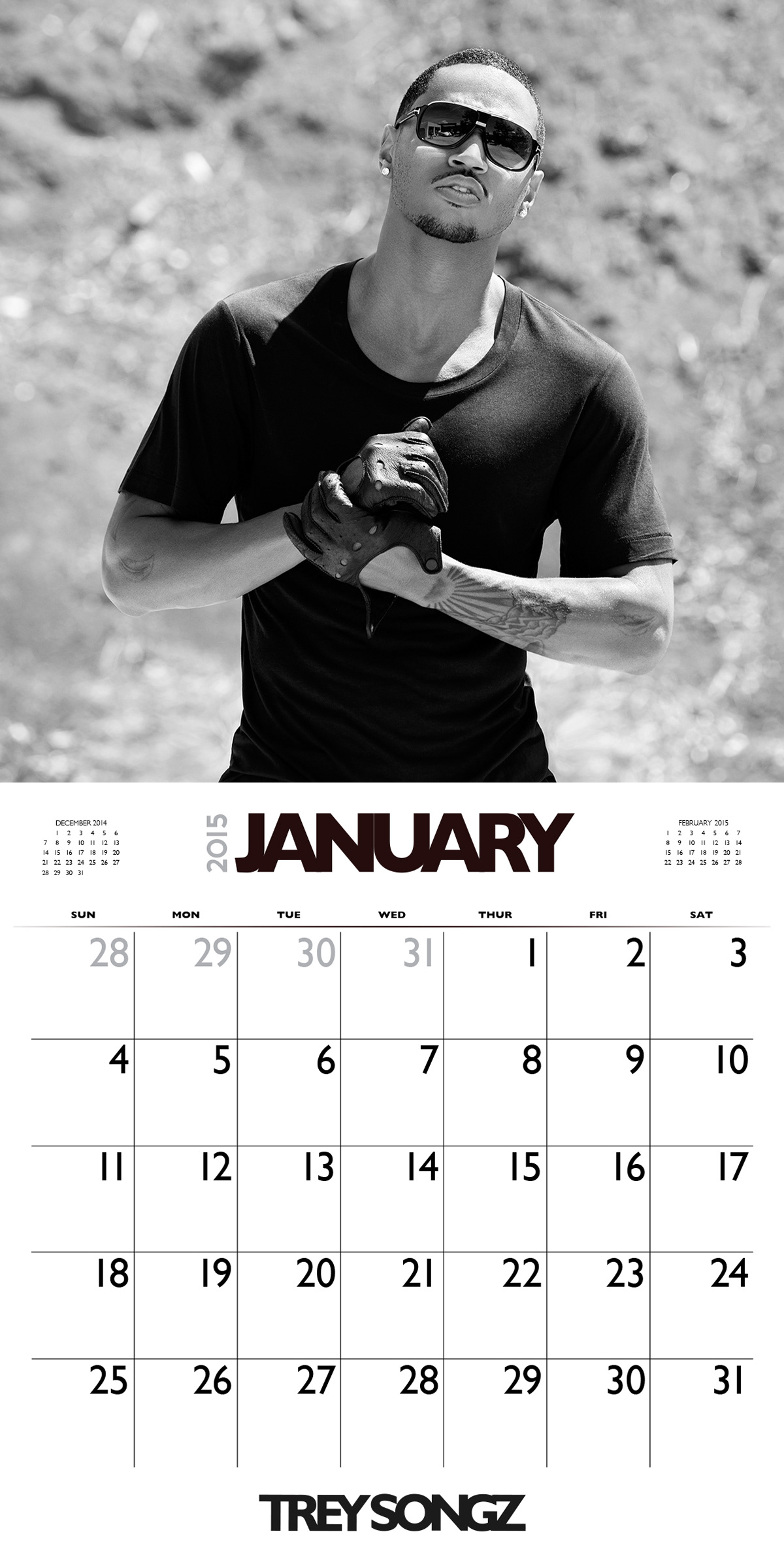 trey songz 2015 Calendar