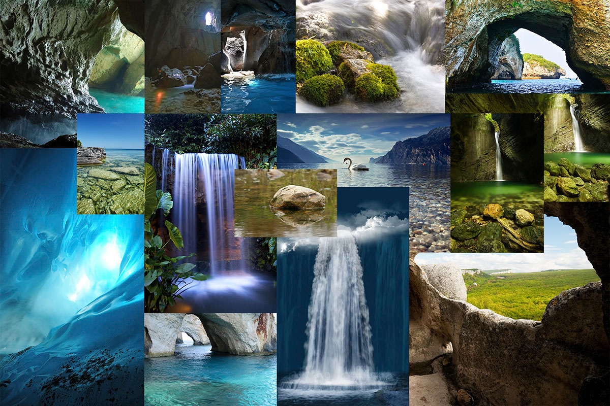 photoshop water angel cave campaign