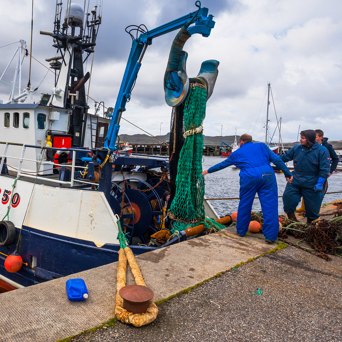 scotland west coast Highlands sea seaman Fisherman port gairloch scottish nets