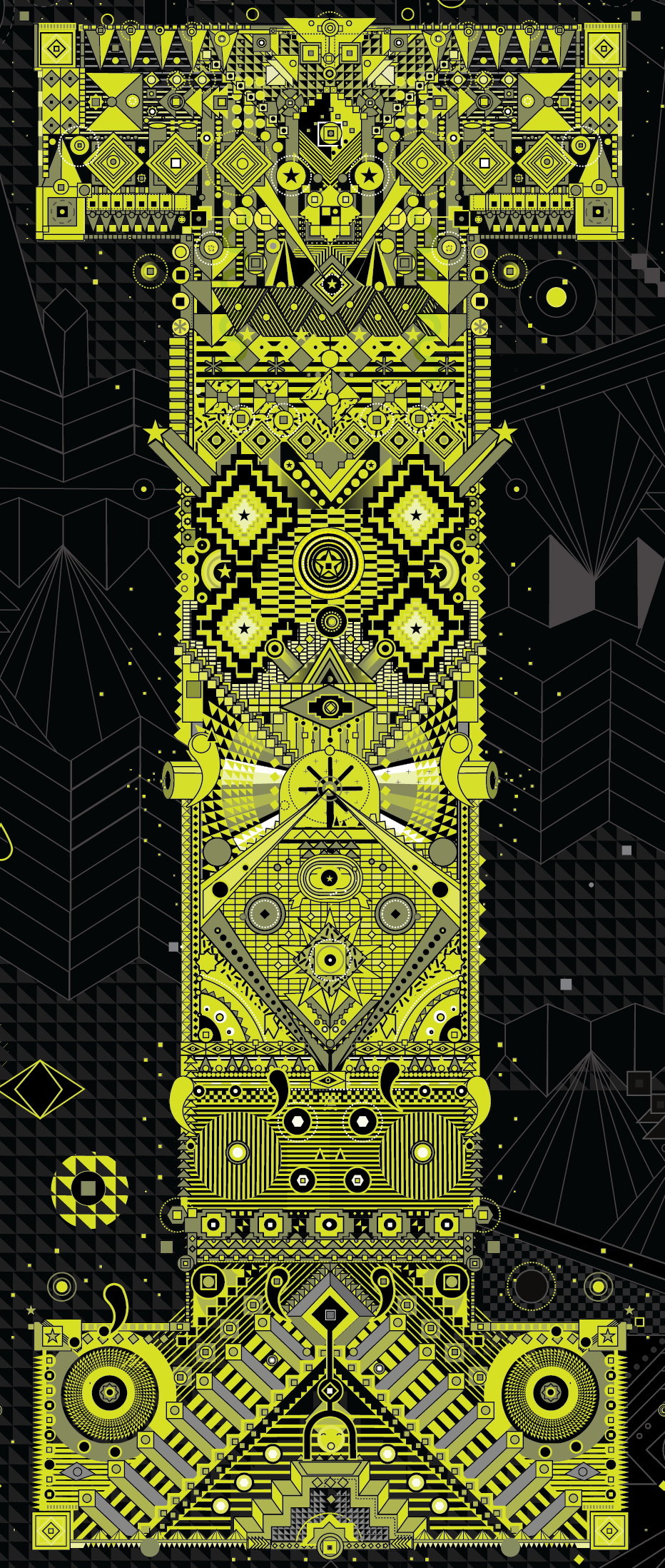 chuck2 converse poster yellow black shoes pub symétrique geometric abstrac allstar2 Chuck Taylor