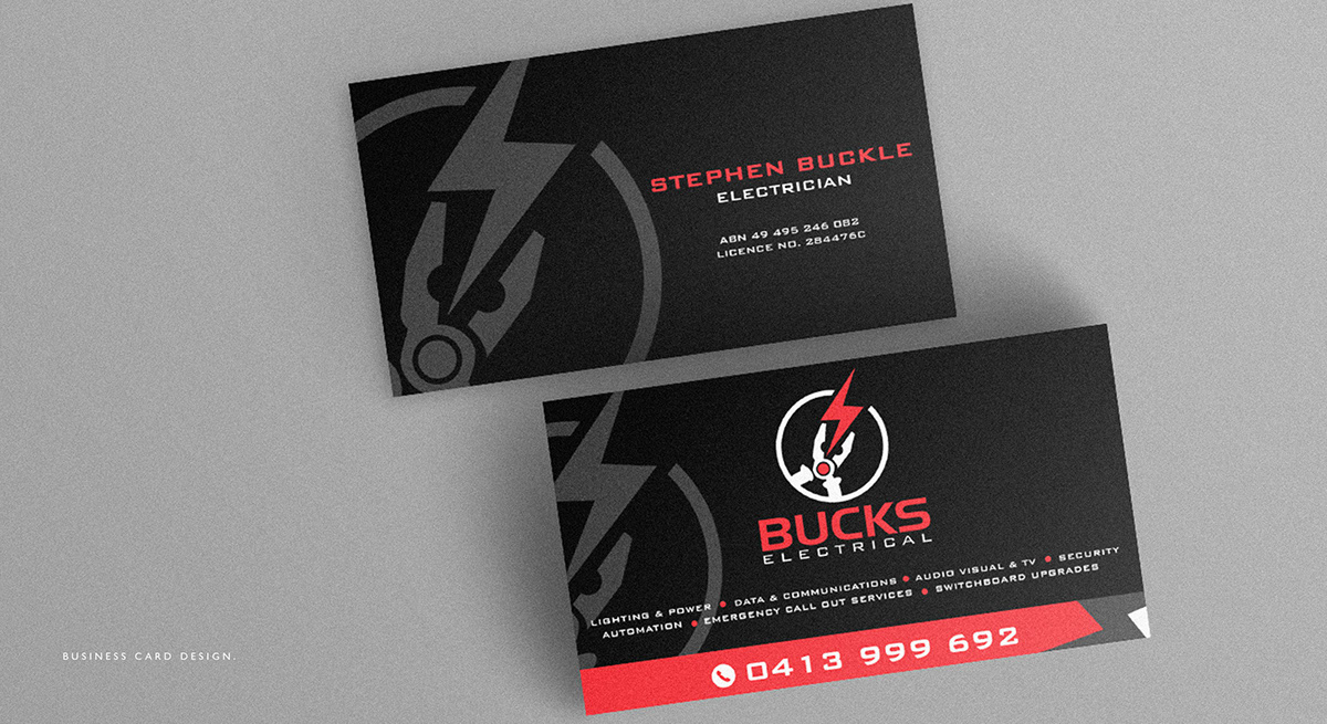 business communication materials business card shirt design Vehicle Wrap Signage Electrician