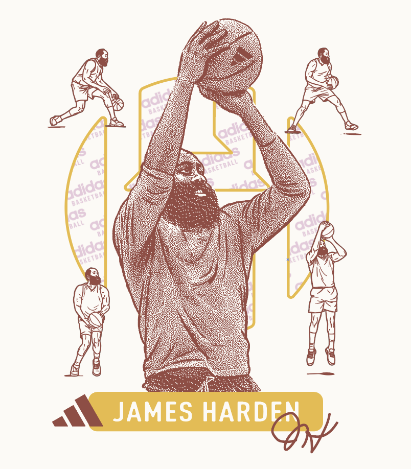 adidas basketball graphics Tee graphics Dame damian lillard James Harden Derrick Rose