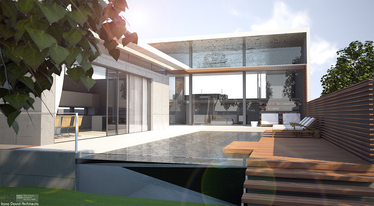 3F House ida modern design architects Residencial israel los angles exclusive house home luxury 3D concrete