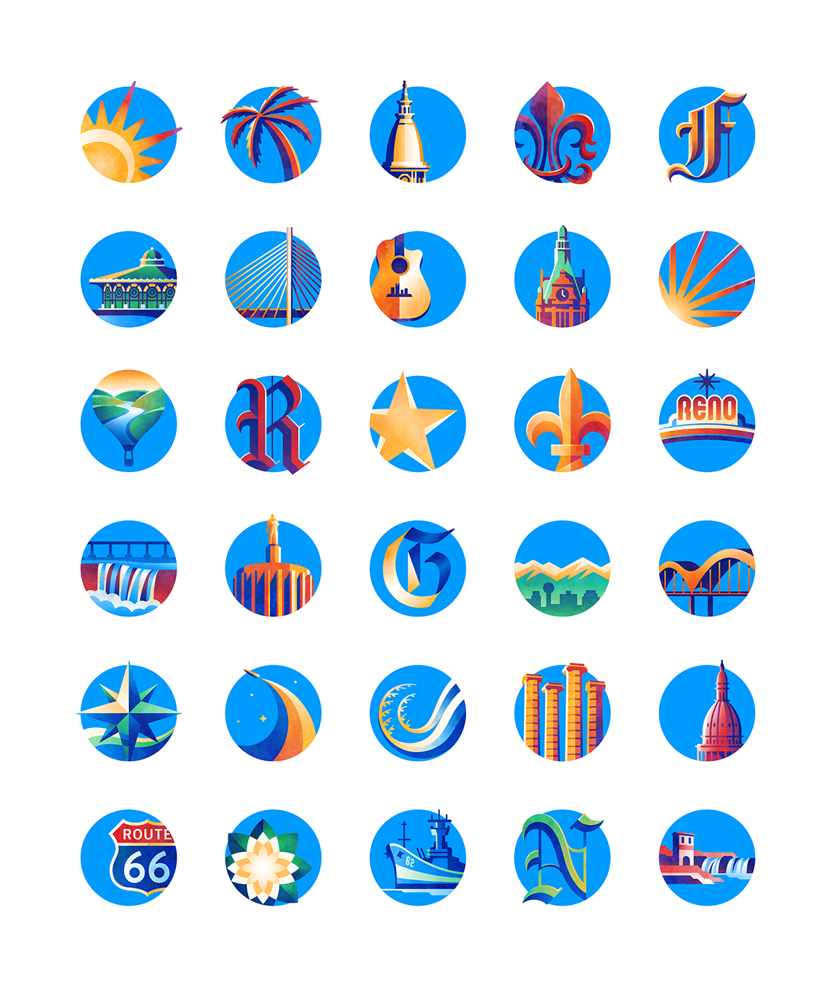 Typeface logo Video Graphics social media Publications Signage app Badges ILLUSTRATION 