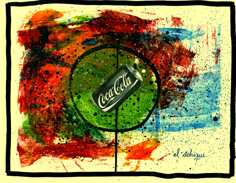 atmosphere spray woods Gun colors coke cocacola Paintings illustrations