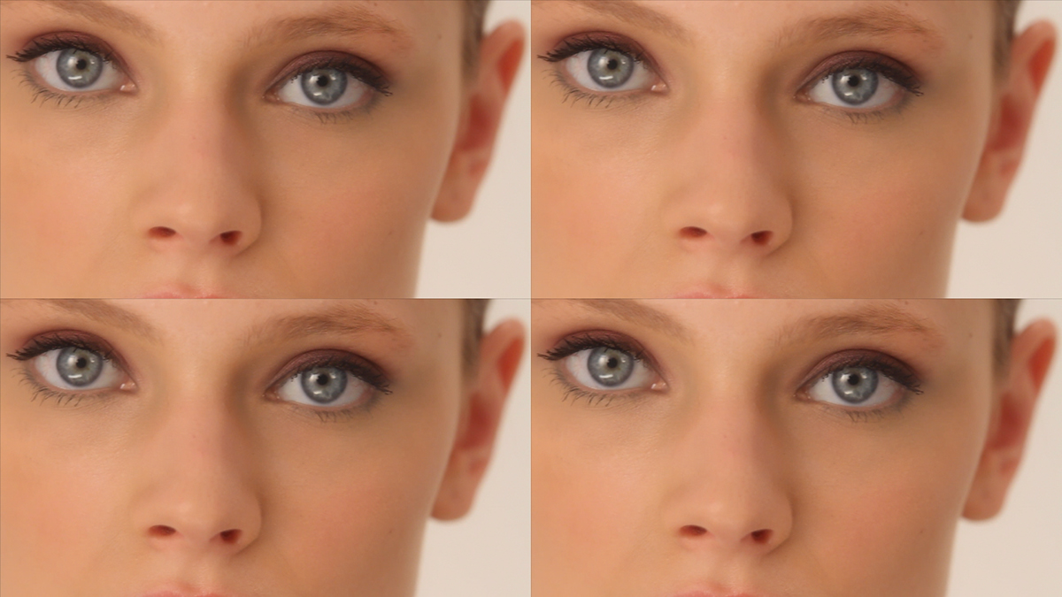 Estee Lauder make-up blockbuster eye shadow mascara  blush cool  warm models