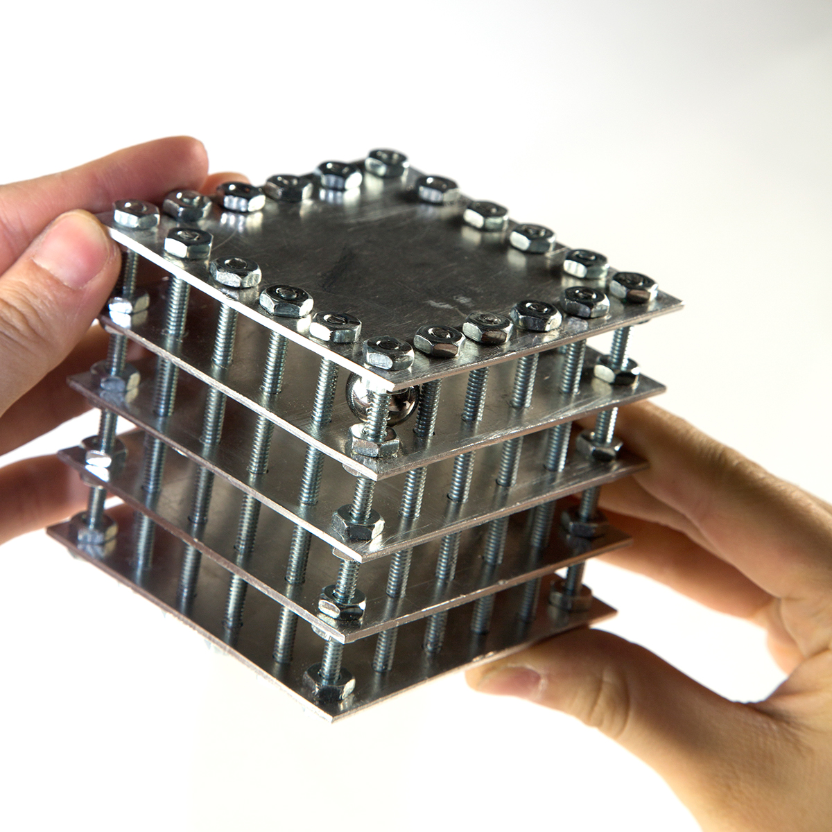 aluminum cube ball metal toy risd