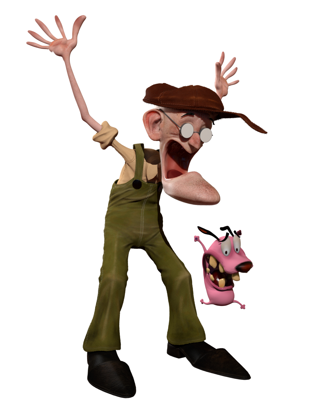 Eustace corraje cartoon networks character modeling 3D rendering vray chaos gruop