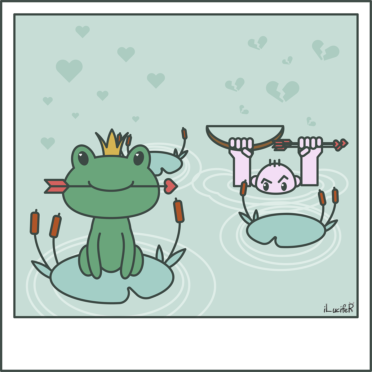 frog iLucifeŘ cupid okCupid Love Broken heart arrow Princess swarm cartoon