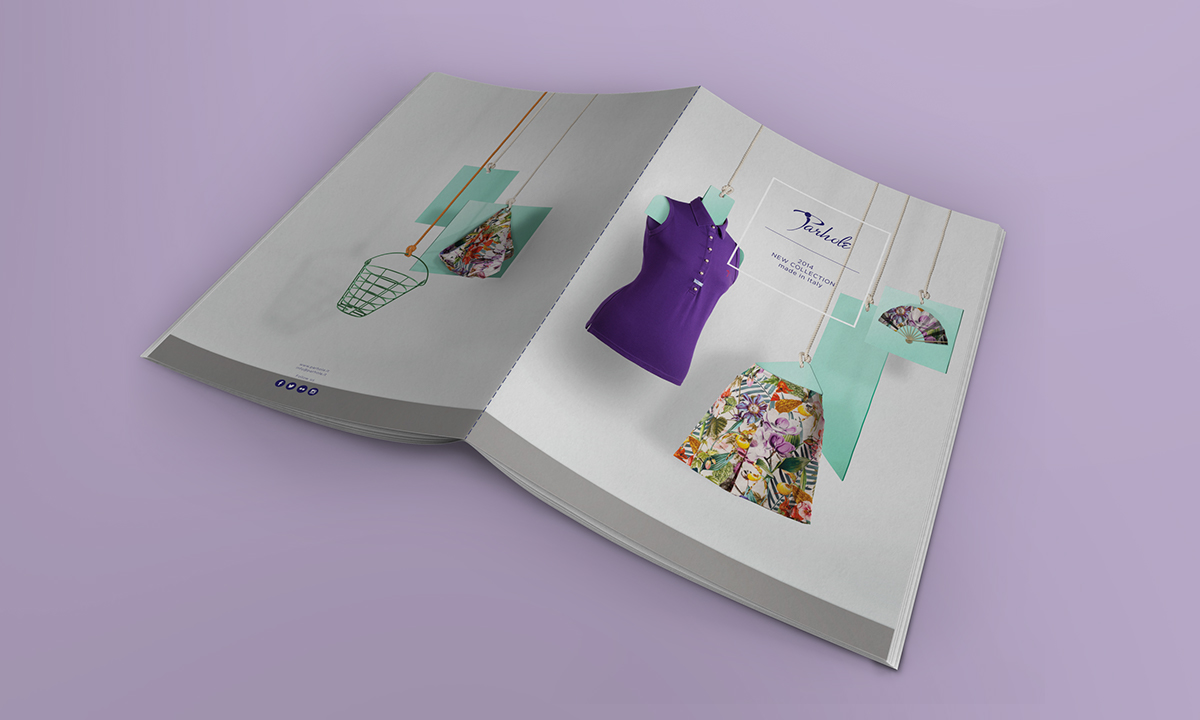 Parhole Catalogue golf graphic design book pastel color Web