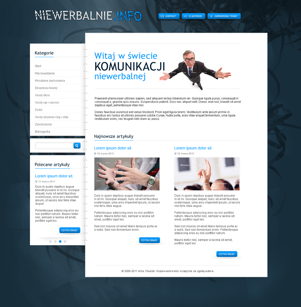 Webdesign Web adrian wach wach poland polska krakow cracow interactive Layout Website