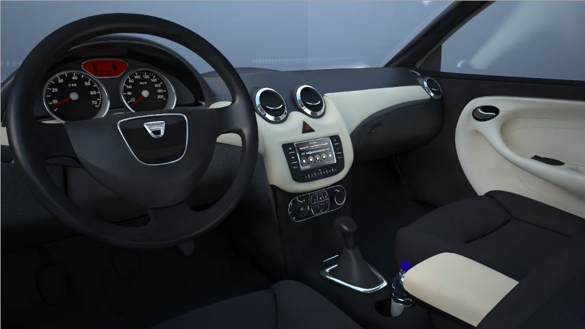3D S Max car interior modeling