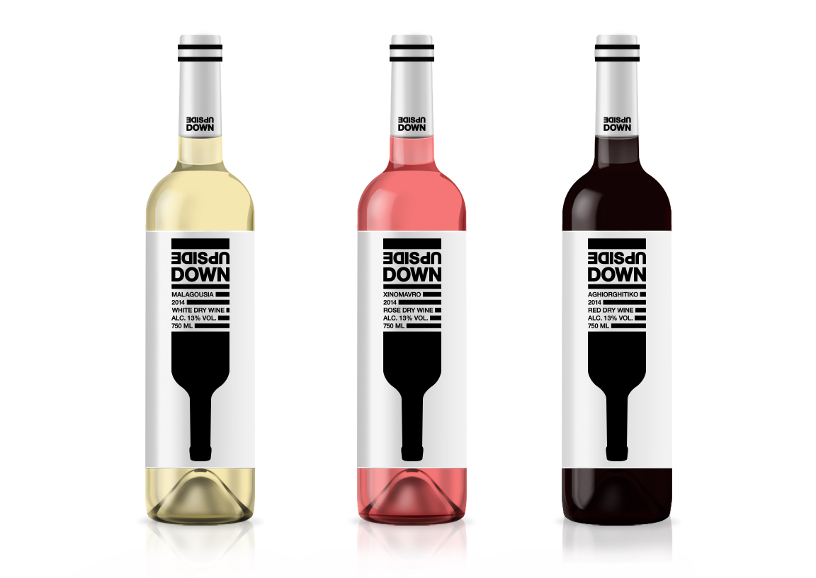 wine wine label Label label design upside down Greece athens package logo gif Wine Packaging illustrations type