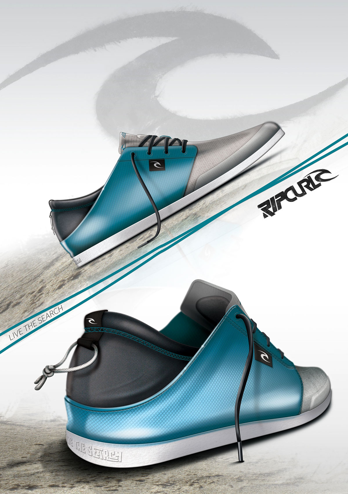 Rip Curl ripcurl Chaussures Eva neoprene Surf ride footwear shoe beach Sportswear Quicksilver lifestyle after concept