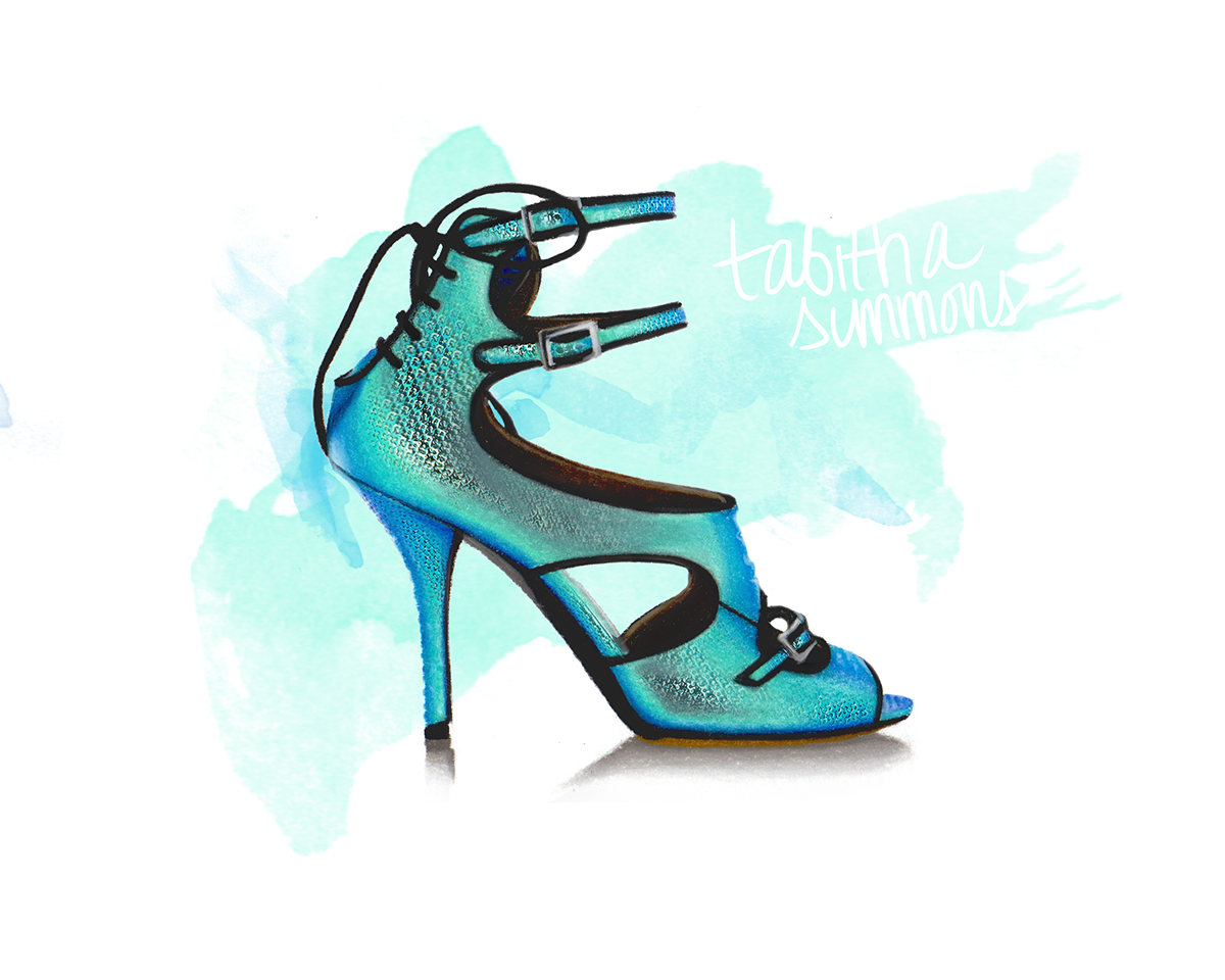 fashion illustration shoes editorial