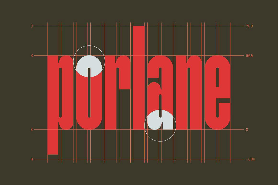Porlane porlane font porlane typeface atk studio radinal riki Display condensed font Condensed typeface sans serif slant