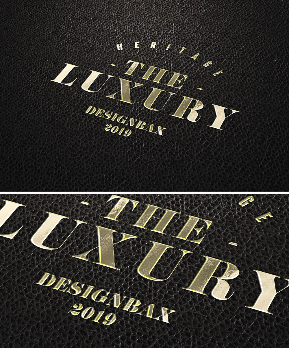 luxury free freebie logo Mockup psd realistic Stationery gold leather