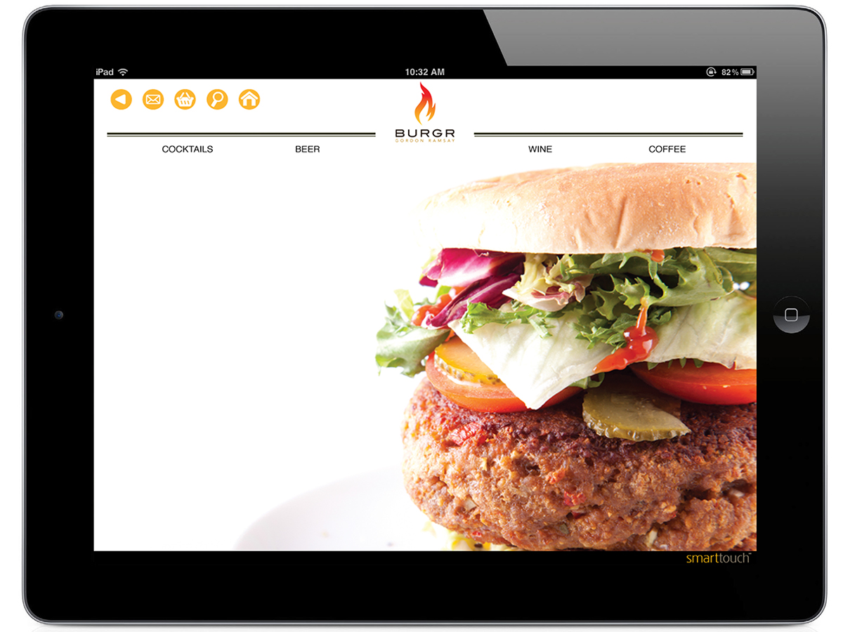 gordon ramsay Gordon Ramsay Vegas burgr restaurant iPad AP Smartcellar smartinfo Incentient