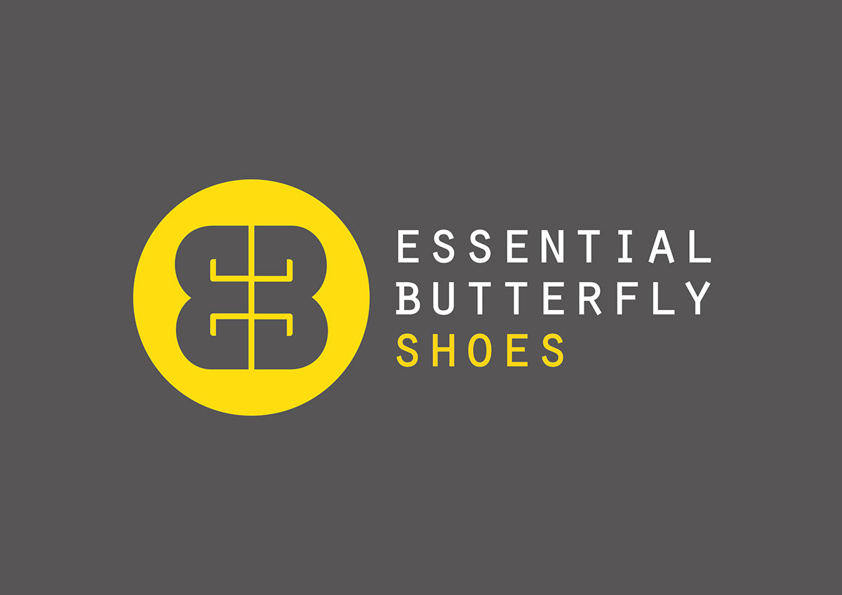 shoes logo eb butterfly brand identity brand identity