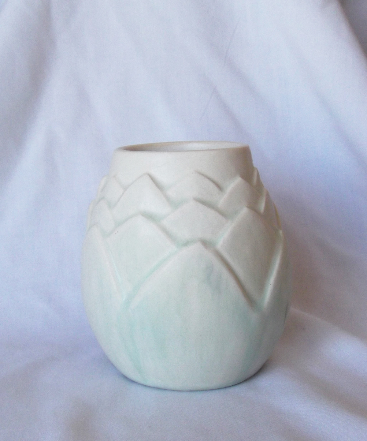 cup ceramics  clay porcelain artichoke Radial Symmetry slip slip casting casting organic CCS Betty Huang Lotus flower vessel
